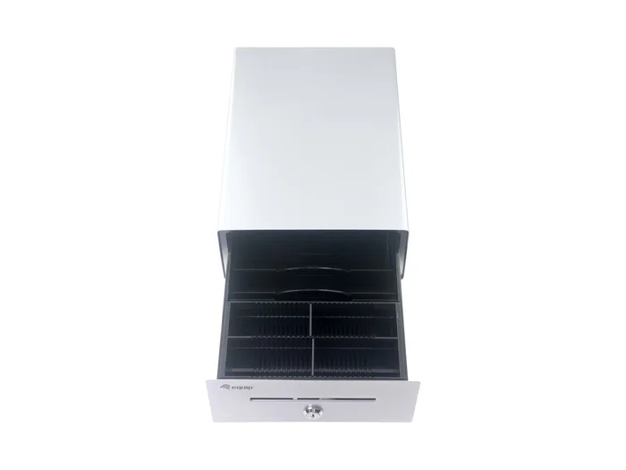 Equip Cajón portamonedas para TPV aluminio con apertura manual y automática plata Equip Cajón portamonedas para TPV aluminio con apertura manual y automática plata