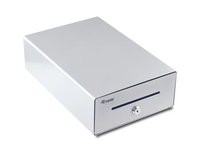 Equip Cajón portamonedas para TPV aluminio con apertura manual y automática plata Equip Cajón portamonedas para TPV aluminio con apertura manual y automática plata