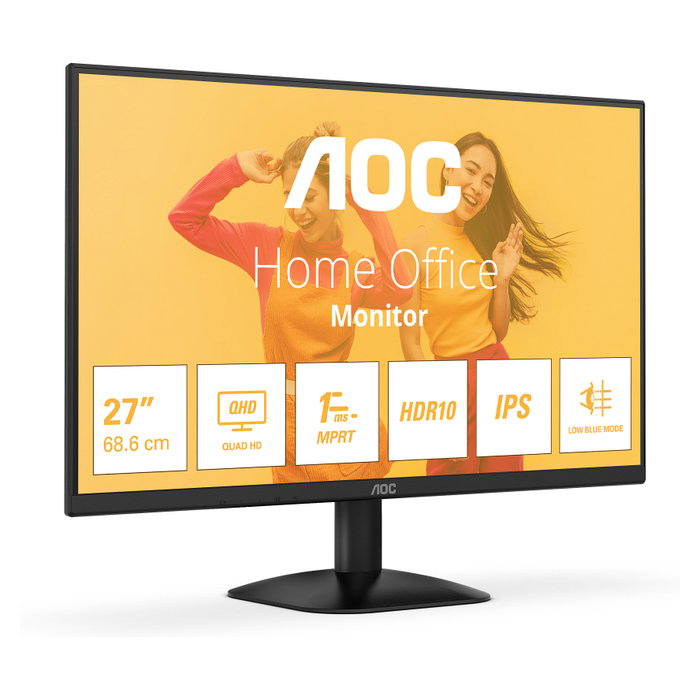 AOC Monitor Q27B35E 27" QHD IPS 2560x1440 75Hz 4ms HDMI DisplayPort HDR10 Negro AOC Monitor Q27B35E 27" QHD IPS 2560x1440 75Hz 4ms HDMI DisplayPort HDR10 Negro
