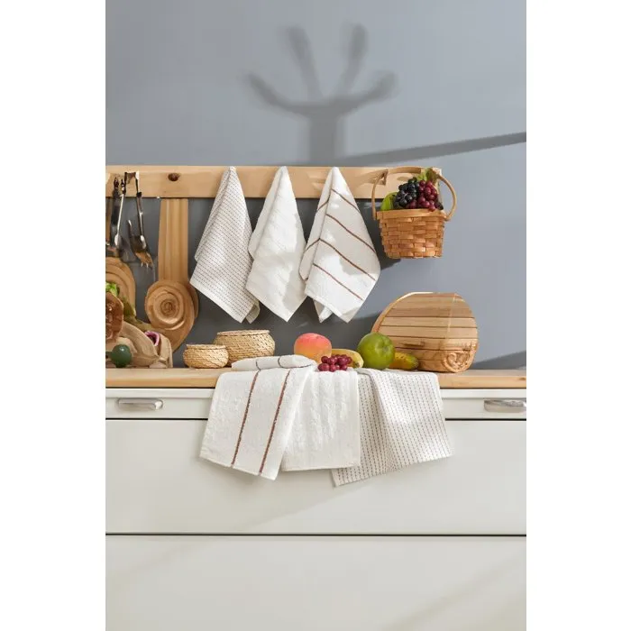 Juego de 6 Toallas de Baño 30 x 50 cm en Color Crema - AUC8684283346325 Juego de 6 Toallas de Baño 30 x 50 cm en Color Crema - AUC8684283346325