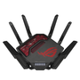 ASUS ROG Rapture GT-BE19000 Router de Sobremesa Tribanda Wi-Fi 7 (802.11be) Hasta 19000 Mbit/s con 7 Puertos Multi-Gigabit Ethernet, Negro y Rojo