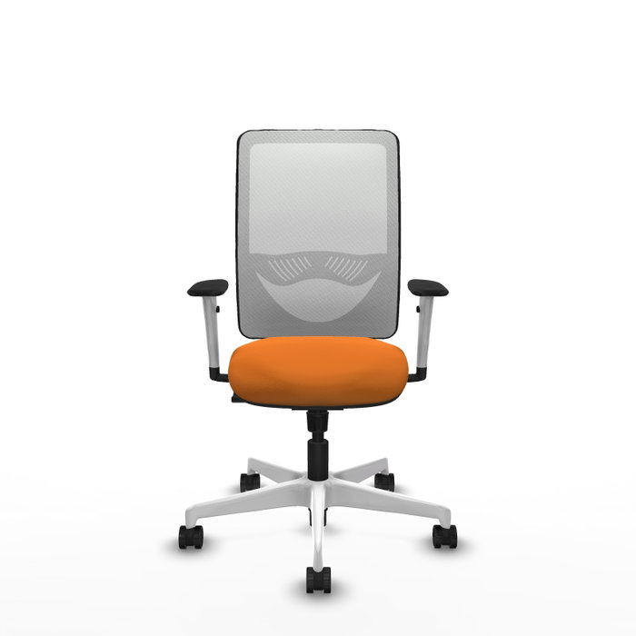 PIQUERAS Y CRESPO Silla de oficina Zulema Naranja con Malla Blanca PIQUERAS Y CRESPO Silla de oficina Zulema Naranja con Malla Blanca
