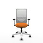 PIQUERAS Y CRESPO Silla de oficina Zulema Naranja con Malla Blanca