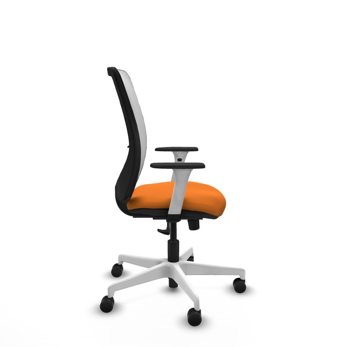 PIQUERAS Y CRESPO Silla de oficina Zulema Naranja con Malla Blanca PIQUERAS Y CRESPO Silla de oficina Zulema Naranja con Malla Blanca