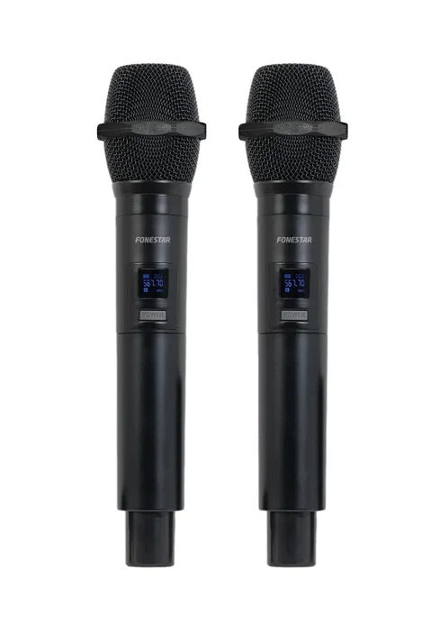 Fonestar SONAIR-2M Micrófono Inalámbrico Doble de Mano UHF