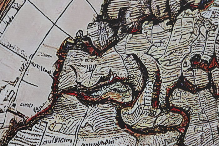 Cuadro Home ESPRIT Mapamundi Vintage 180 x 0,4 x 120 cm