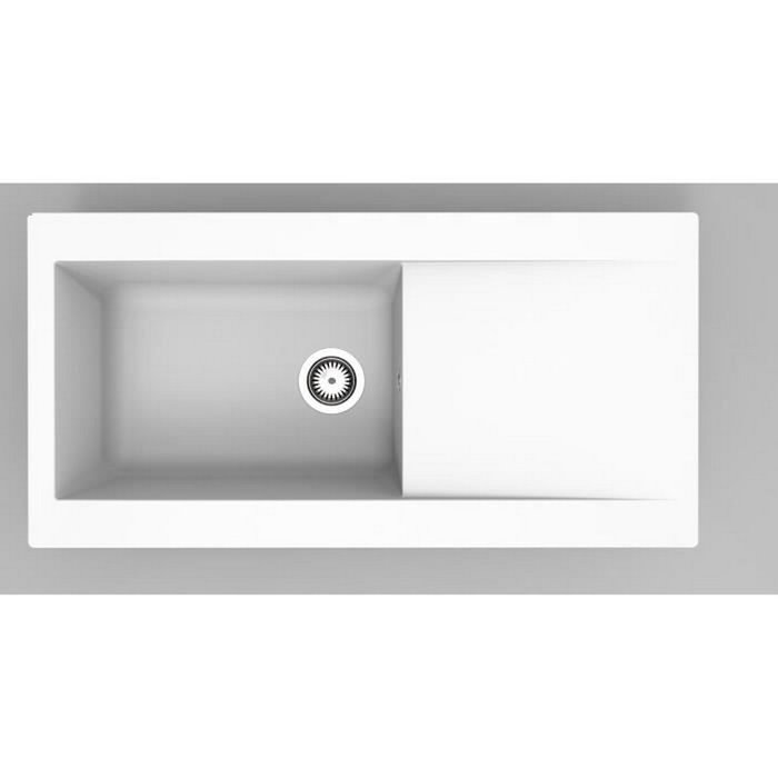Stradour Fregadero Lierra Empotrado de Resina Blanco 1000x500mm Stradour Fregadero Lierra Empotrado de Resina Blanco 1000x500mm