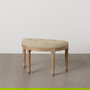 Banqueta Natural-Beige Tejido-Madera 70 X 36 X 48 cm