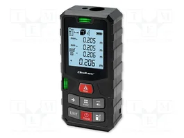 Qoltec Telémetro láser digital con nivelador y pantalla LCD, 120m