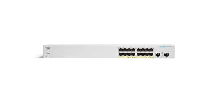 Cisco Business CBS220-16T-2G Conmutador Inteligente 16 Puertos Gigabit + 2 SFP, Montaje en Rack
