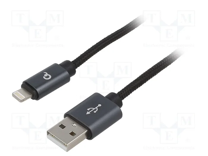 GEMBIRD Cable USB A a Lightning CCB-MUSB2B-AMLM-6 1,8 m Negro
