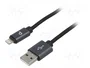 GEMBIRD Cable USB A a Lightning CCB-MUSB2B-AMLM-6 1,8 m Negro