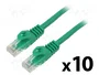 LANBERG Patch cord Cat 5e U/UTP 2m verde (Pack de 10)