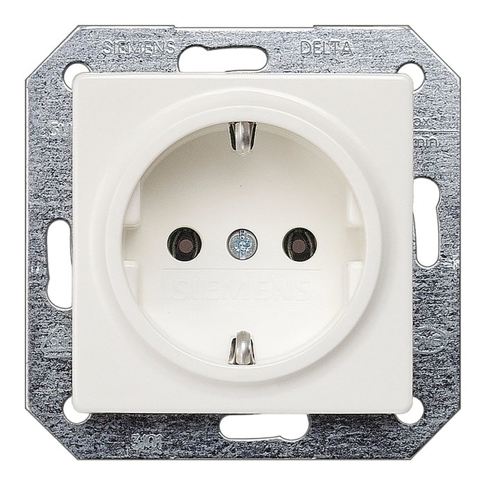 Siemens 5UB1511 DELTA i-system Toma de corriente Schuko 10/16A 250V titanio Siemens 5UB1511 DELTA i-system Toma de corriente Schuko 10/16A 250V titanio