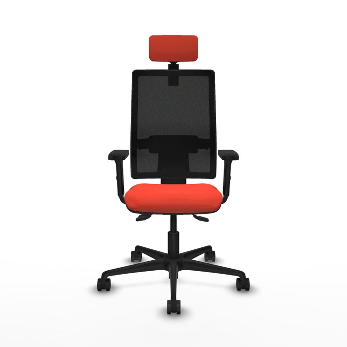 PIQUERAS Y CRESPO Silla de oficina Bormate Naranja oscuro y Negro con mecanismo Asincro