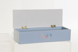 DKD Home Decor Caja Colección Rabbits Baby Azul Rosa 24 x 8 x 6.5 cm (4 Unidades)