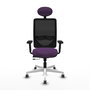 PIQUERAS Y CRESPO Silla de oficina Zulema con mecanismo Sincro/Traslack, Morado y Negro