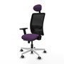 PIQUERAS Y CRESPO Silla de oficina Zulema con mecanismo Sincro/Traslack, Morado y Negro