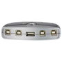 ATEN US421A Switch USB 2.0 para Periféricos con 4 Puertos, Cable USB 1.8m, Compatible con Mac, RoHS, Negro/Gris