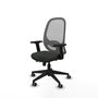 PIQUERAS Y CRESPO Silla de oficina Cilanco con mecanismo Sincro/Traslack, Negro y Gris