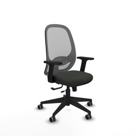 PIQUERAS Y CRESPO Silla de oficina Cilanco con mecanismo Sincro/Traslack, Negro y Gris