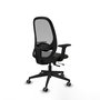 PIQUERAS Y CRESPO Silla de oficina Cilanco con mecanismo Sincro/Traslack, Negro y Gris