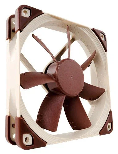 Noctua NF-S12A ULN Ventilador para Caja de PC 12 cm, Silencioso (Ultra-Low-Noise), 600-800 RPM, 6.7-8.6 dB, Flujo de Aire 74.3 m³/h, Color Beige/Marrón