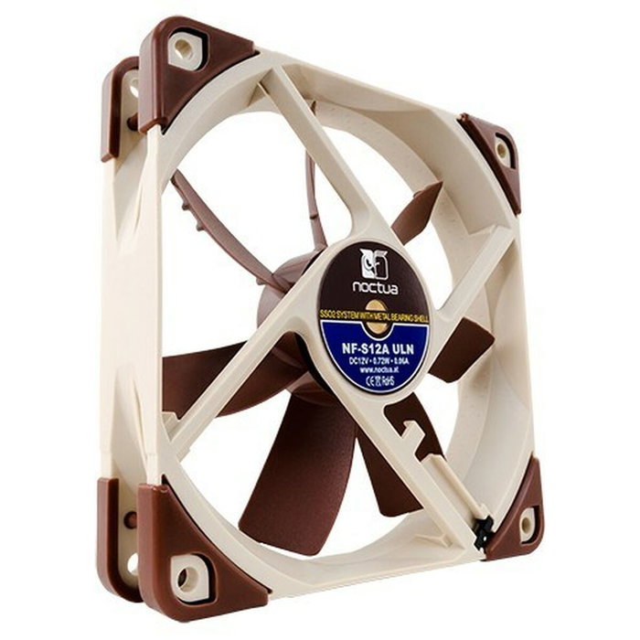 Noctua NF-S12A ULN Ventilador para Caja de PC 12 cm, 600-800 RPM, Beige/Marrón