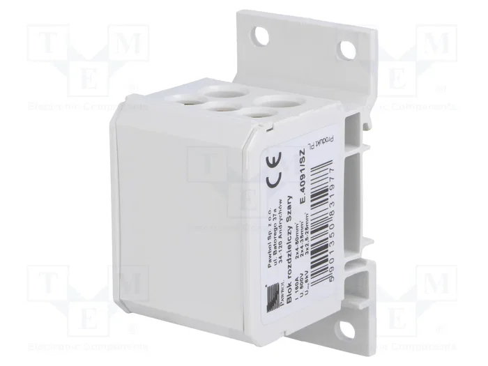 PAWBOL Bloque de distribución 160A 600V Gris PAWBOL Bloque de distribución 160A 600V Gris
