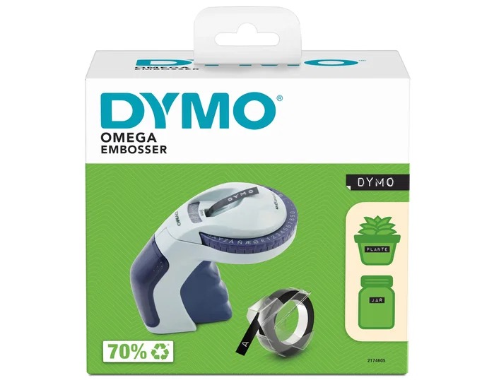 Dymo Rotuladora Omega para Impresión en Relieve de 9 mm, Azul Dymo Rotuladora Omega para Impresión en Relieve de 9 mm, Azul
