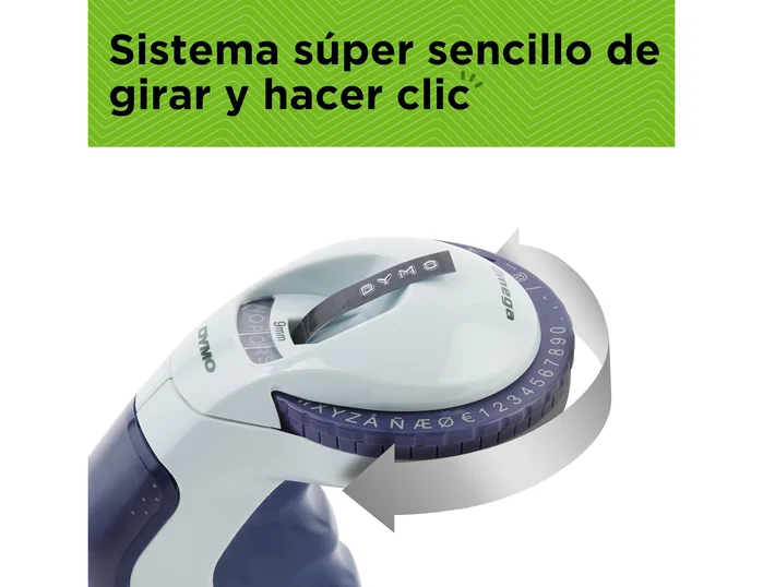 Dymo Rotuladora Omega para Impresión en Relieve de 9 mm, Azul Dymo Rotuladora Omega para Impresión en Relieve de 9 mm, Azul