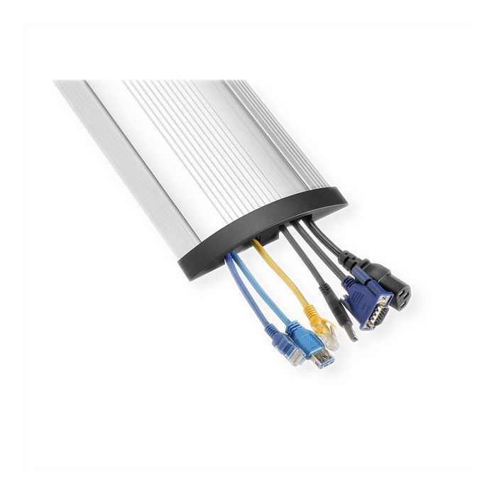 ROLINE 19.08.3107 Canaleta de Suelo de Aluminio Negro Plata