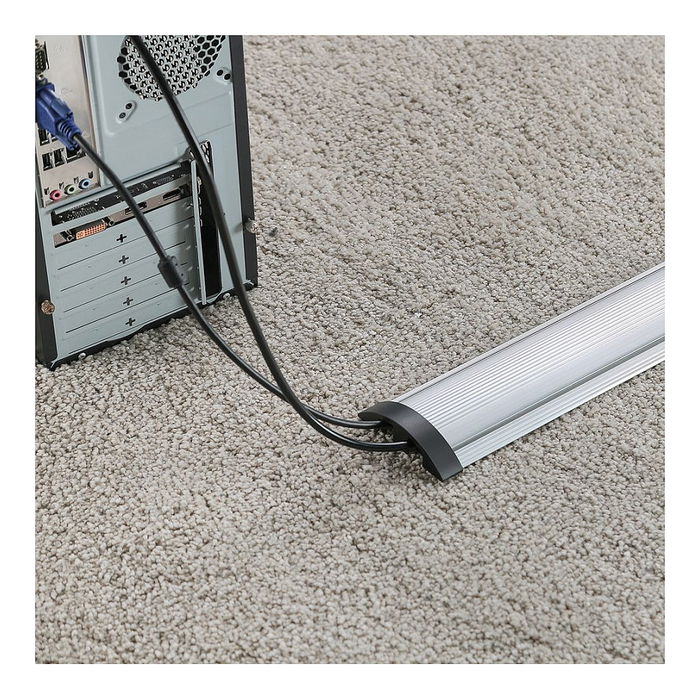 ROLINE 19.08.3107 Canaleta de Suelo de Aluminio Negro Plata