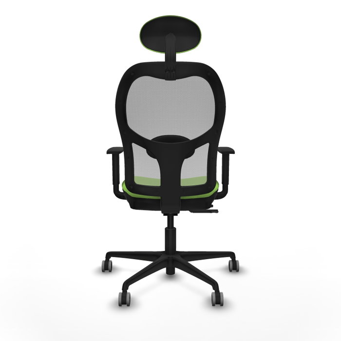 PIQUERAS Y CRESPO Silla de oficina Jorquera con mecanismo Sincro/Traslack, Pistacho y Gris