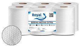 LISMA MANIPULADOS Pack de 6 Bobinas de Papel Secamanos Mecha Laminada Royal Maline 98m 600g