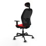 PIQUERAS Y CRESPO Silla de oficina Jorquera con mecanismo Sincro/Traslack, Rojo y Negro