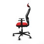 PIQUERAS Y CRESPO Silla de oficina Jorquera con mecanismo Sincro/Traslack, Rojo y Negro