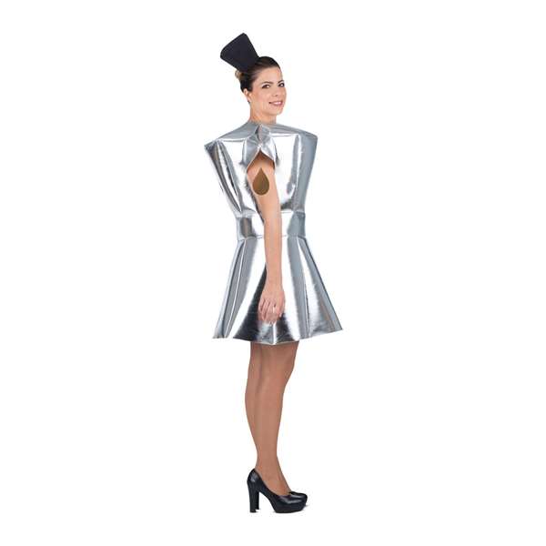 My Other Me Disfraz Cafetera Tocado Camiseta Guante Vestido Talla M Adulto Gris
