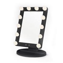 Perfect Beauty Espejo de Maquillaje con 12 Luces LED y Sensor Táctil Black