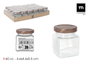 Inde Tarrito Vidrio Multiusos Wood 60 cc 4,5 x 5,5 x 4,5 cm (72 Unidades)