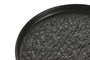 DKD Home Decor Plato de Porcelana Negro con Relieve Horeca Black 20x20x2,2 cm