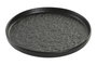 DKD Home Decor Plato de Porcelana Negro con Relieve Horeca Black 20x20x2,2 cm
