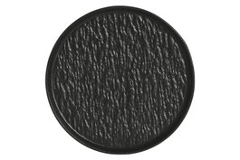 DKD Home Decor Plato de Porcelana Negro con Relieve Horeca Black 20x20x2,2 cm