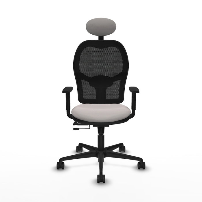 PIQUERAS Y CRESPO Silla de oficina Jorquera Blanco y Negro con mecanismo Sincro/Traslack PIQUERAS Y CRESPO Silla de oficina Jorquera Blanco y Negro con mecanismo Sincro/Traslack