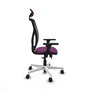 PIQUERAS Y CRESPO Silla de oficina Motilla con mecanismo Sincro/Traslack, Morado y Negro