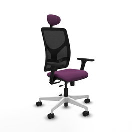 PIQUERAS Y CRESPO Silla de oficina Motilla con mecanismo Sincro/Traslack, Morado y Negro