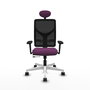 PIQUERAS Y CRESPO Silla de oficina Motilla con mecanismo Sincro/Traslack, Morado y Negro