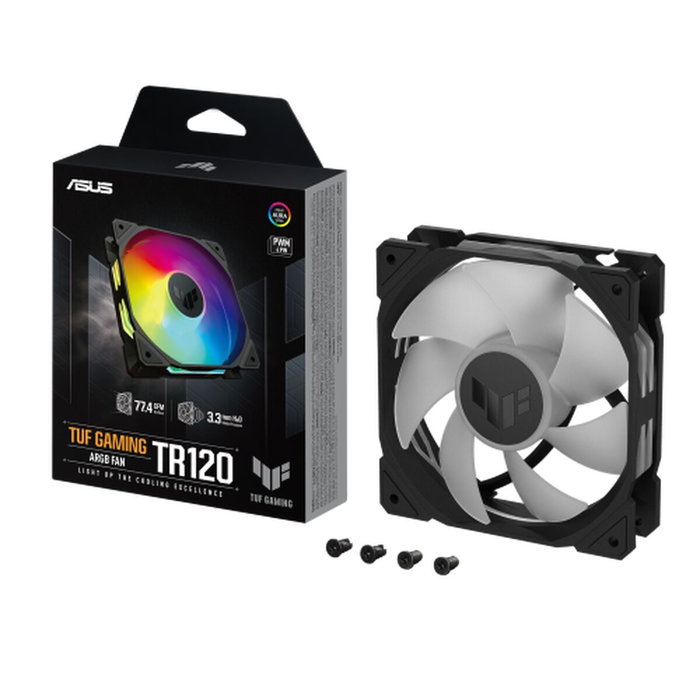 ASUS TUF Gaming TR120 ARGB Ventilador de Carcasa Negro 12 cm ASUS TUF Gaming TR120 ARGB Ventilador de Carcasa Negro 12 cm