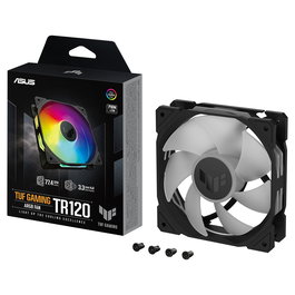 ASUS TUF Gaming TR120 ARGB Ventilador 120mm Negro, PWM, Hidráulico, 16 LED RGB, 2200 RPM, 77.4 CFM, para Caja de PC