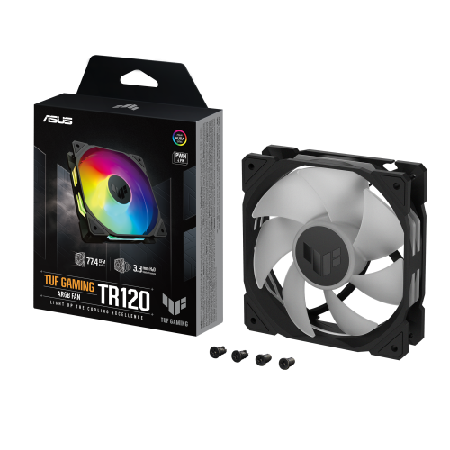 ASUS TUF Gaming TR120 ARGB Ventilador de Carcasa Negro 12 cm ASUS TUF Gaming TR120 ARGB Ventilador de Carcasa Negro 12 cm